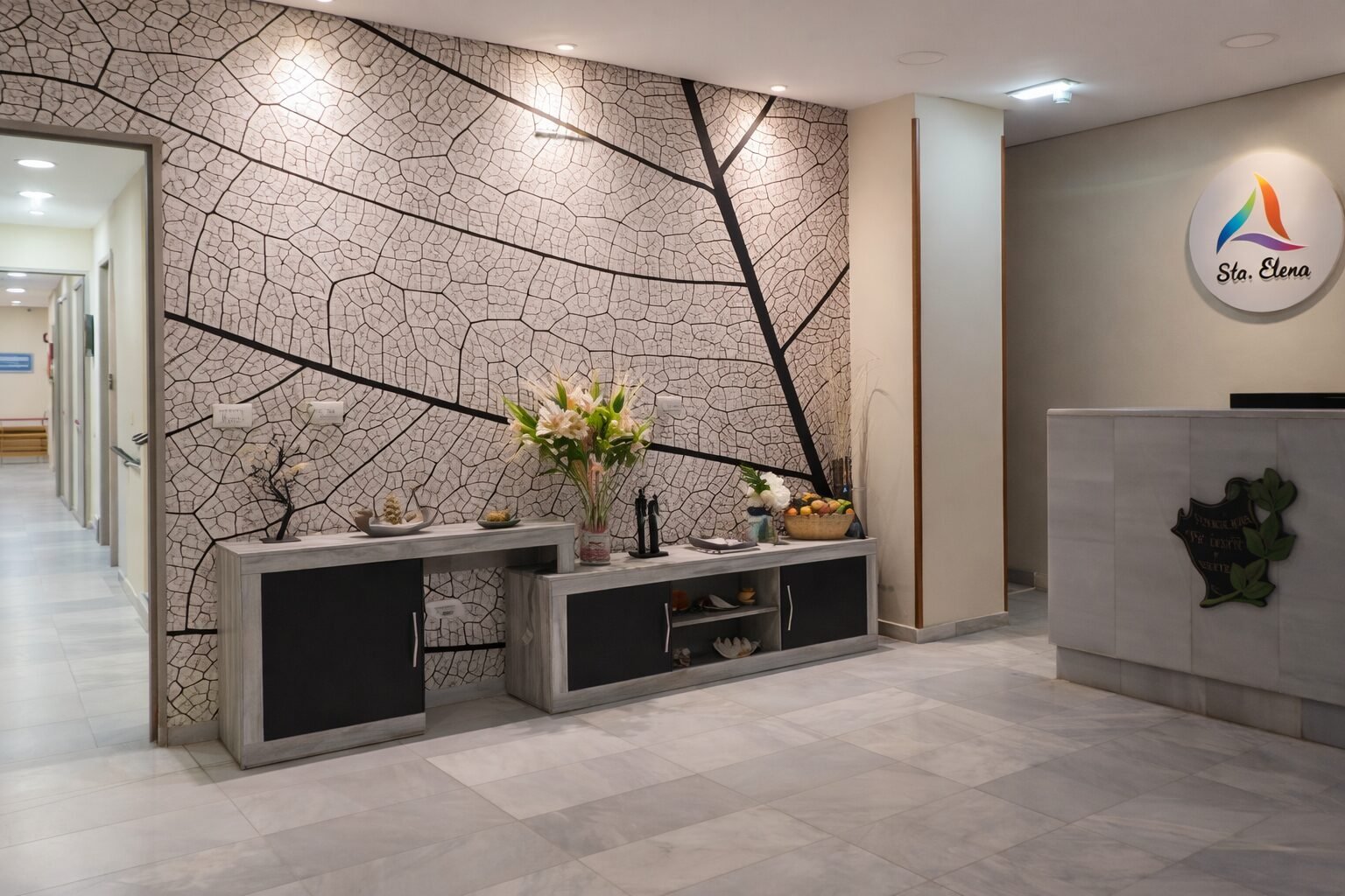 Entrada Residencia Santa Elena en Oviedo